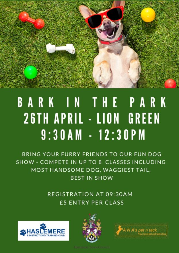 Bark In the Park – Sunday 26th April